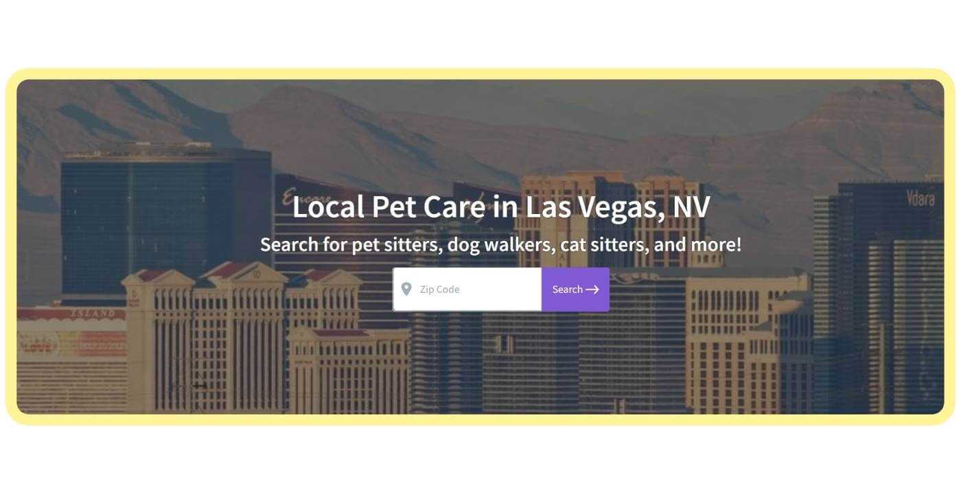 Find Local Pet Care CTA Search Las Vegas