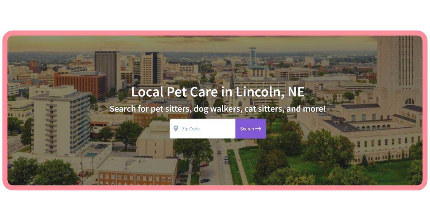 Find Local Pet Care CTA Search Lincoln NE