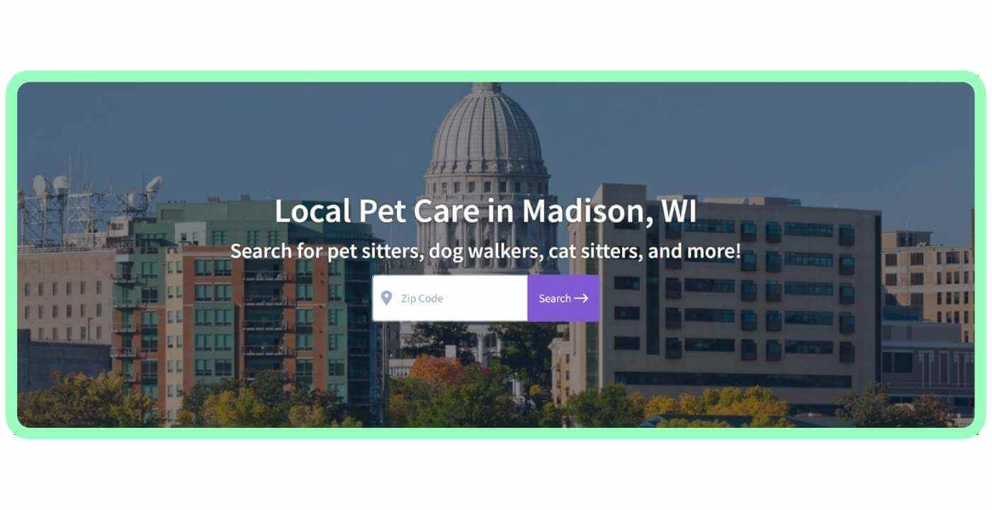 Find Local Pet Care CTA Search Madison WI