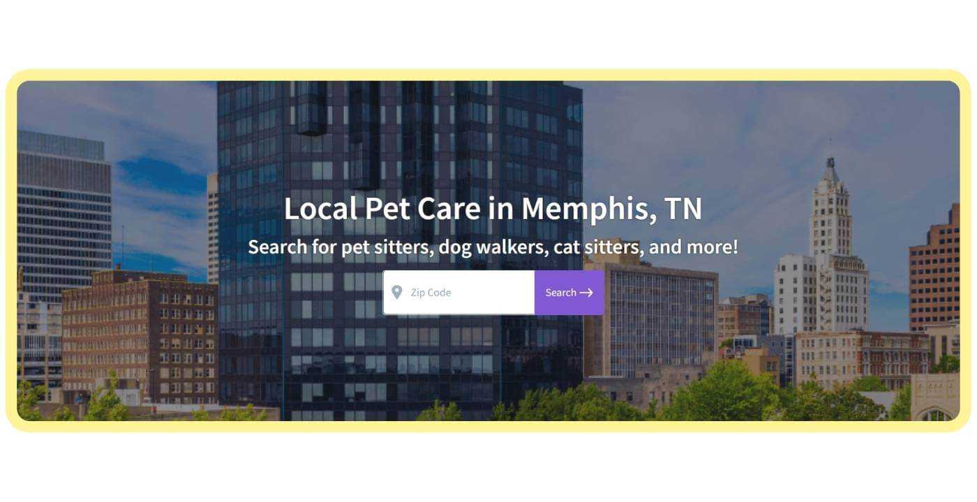 Find Local Pet Care CTA Search Memphis TN