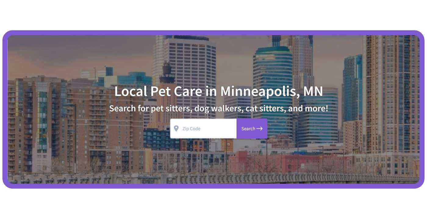 Find Local Pet Care CTA Search Minneapolis