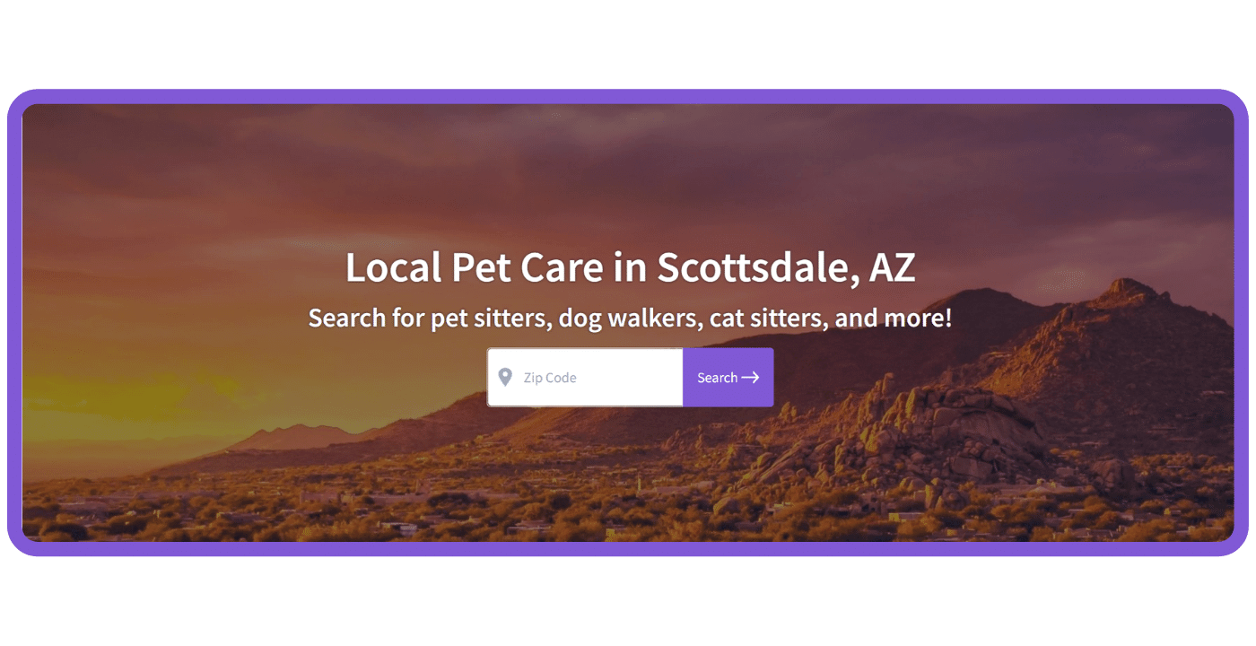 Find Local Pet Care Scottsdale AZ CTA Search