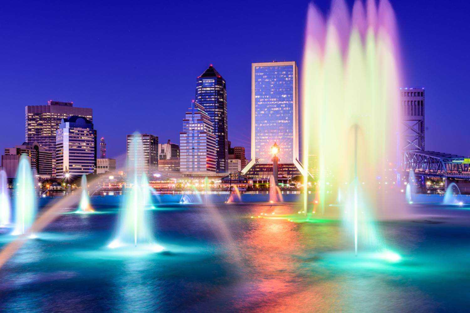 Jacksonville Skyline with Fountains