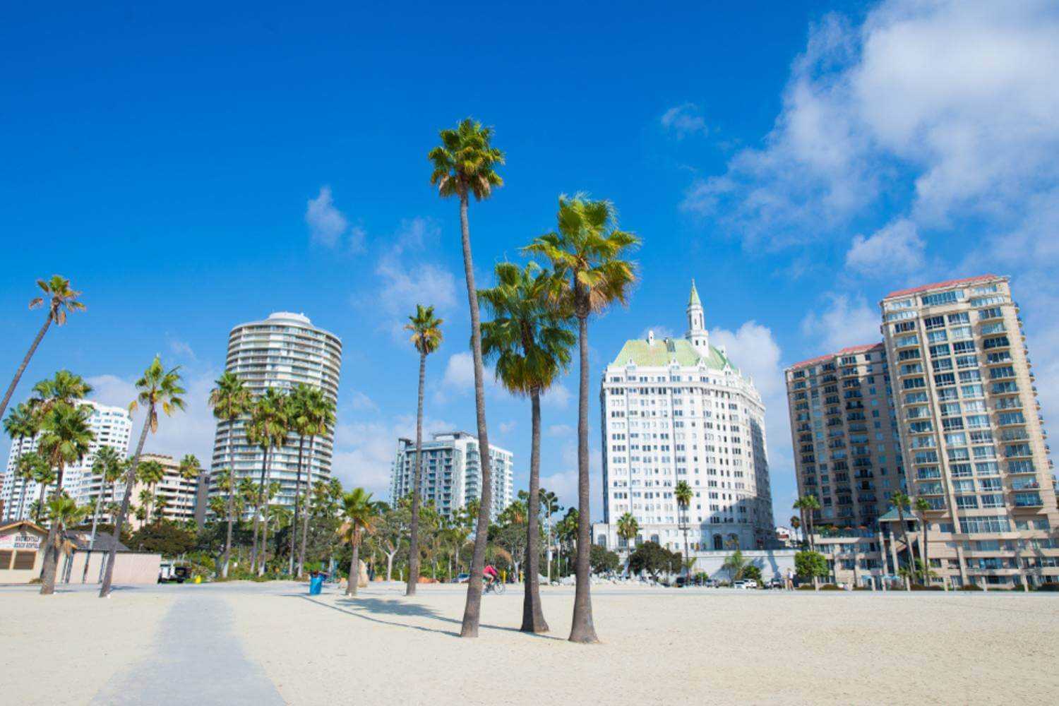 Long Beach Skyline and Beach