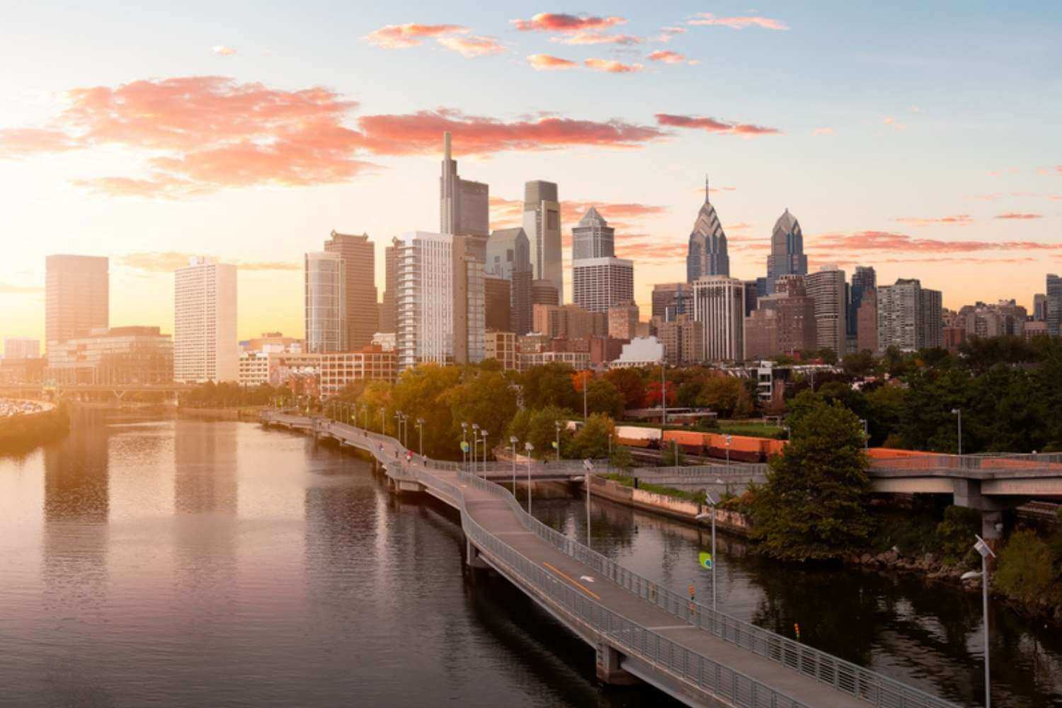 Philadelphia Skyline in Morning